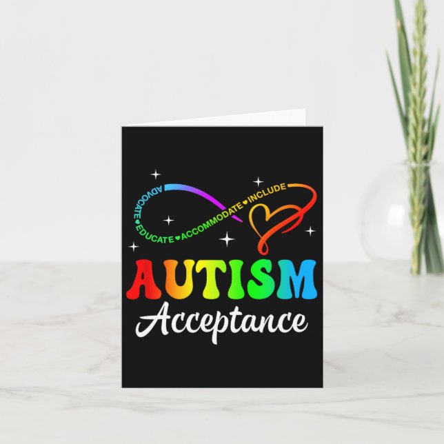 Carte Sensibilisation sur l'autisme Acceptation Symbole  (Devant)