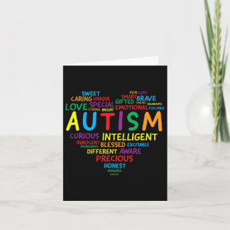 Carte Sensibilisation sur l'autisme Autisme Coeur Autism