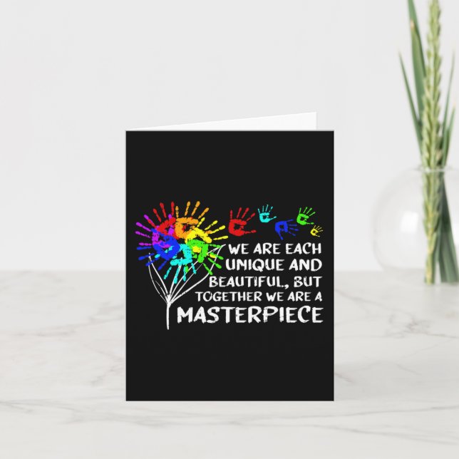 Carte Sensibilisation sur l'autisme Chef-d'oeuvre unique (Devant)