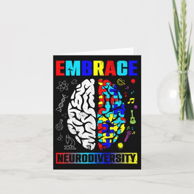 Carte Sensibilisation sur l'autisme de la neurodiversité (Devant)