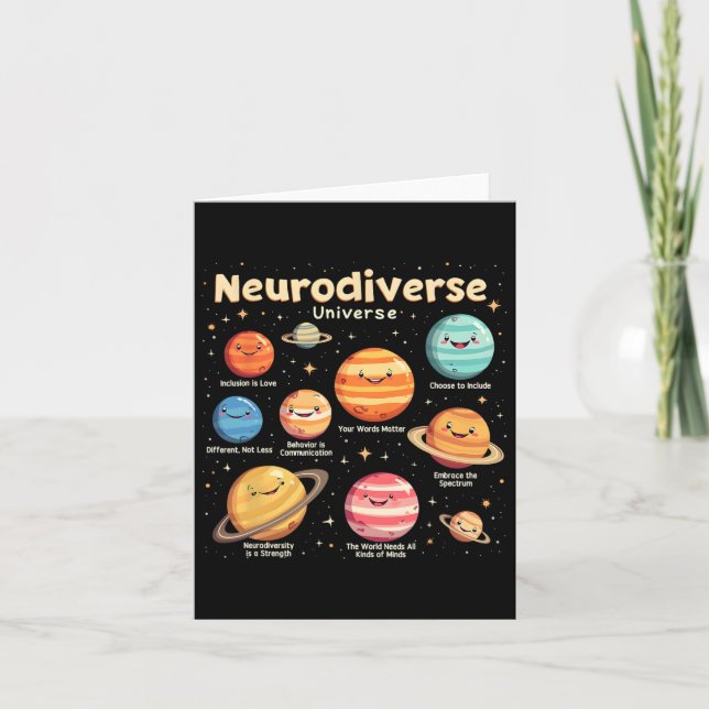 Carte Sensibilisation sur l'autisme de l'éducation Neuro (Devant)