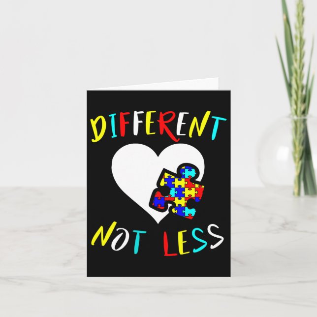 Carte Sensibilisation sur l'autisme Design cadeau différ (Devant)