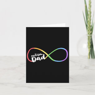 Carte Sensibilisation sur l'autisme familiale papa Rainb