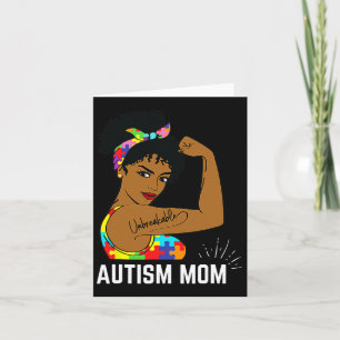 Carte Sensibilisation sur l'autisme Forte Maman Afro Mèr