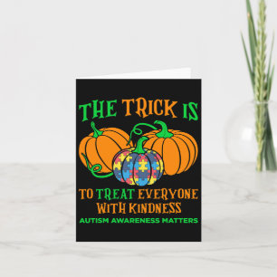 Carte Sensibilisation sur l'autisme Halloween Automne Oc