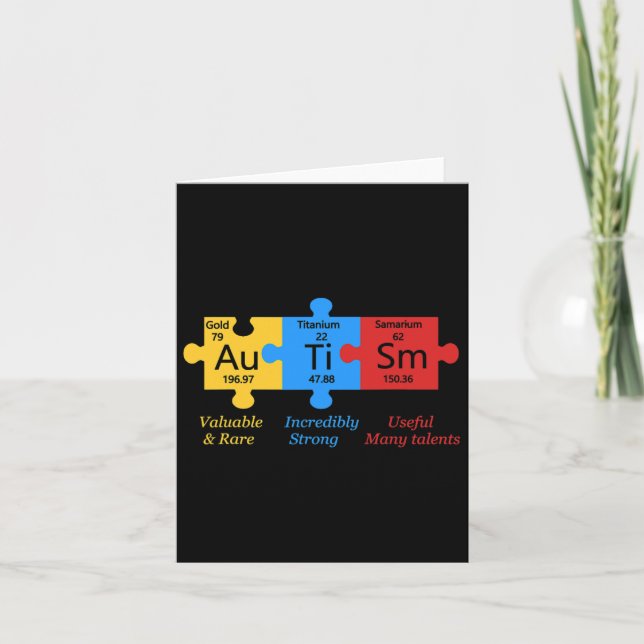 Carte Sensibilisation sur l'autisme Puzzle Tableau Pério (Devant)