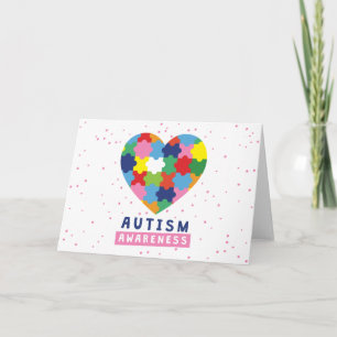 Carte sensibilisation sur l'autisme rose