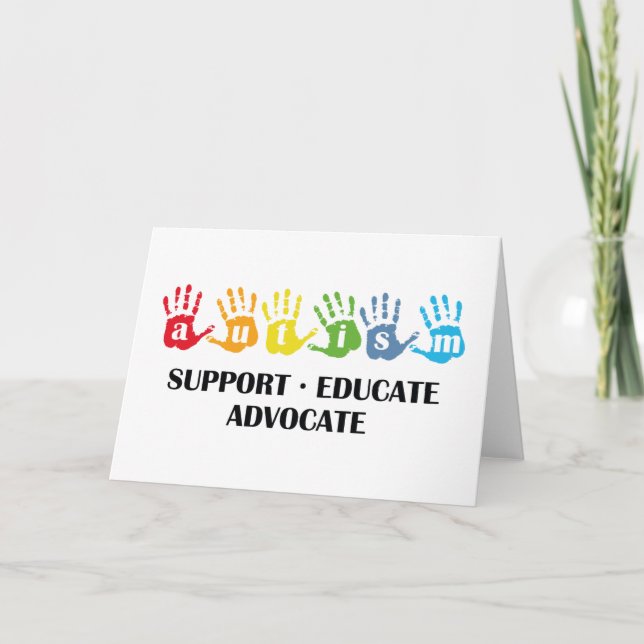Carte Sensibilisation sur l'autisme : Support Educate Ad (Devant)