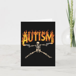 Carte Sensibilisation sur l'autisme Tee Autism Skeleton