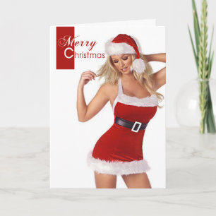 Carte sensuelle de Joyeux Noël de femme