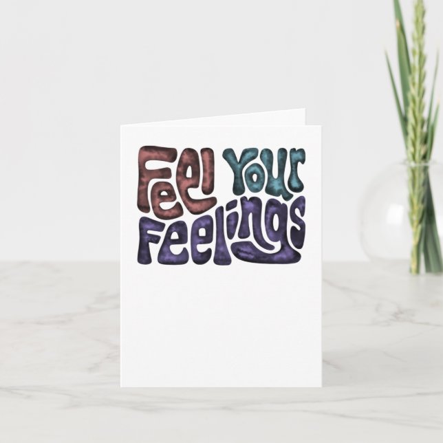 Carte Sentez vos sentiments Sticker Word Art (Devant)