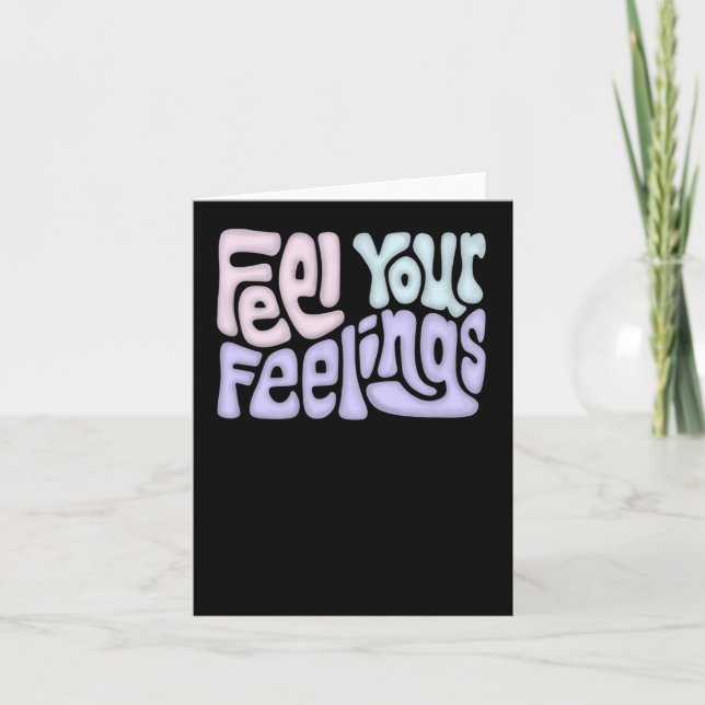 Carte Sentez vos sentiments Sticker Word Art2 (Devant)