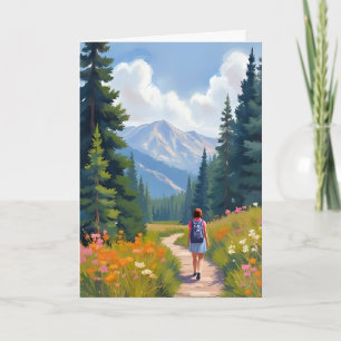 Carte Sentier de randonnée Montagne Nature Paysage Aquar