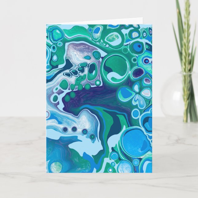 Carte Sentiment bleu | Penser à vous (Devant)