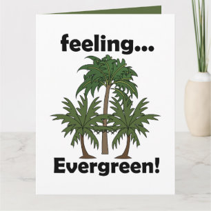 Carte Sentiment de palmier Toujours vert Tropical Annive
