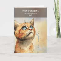 Sentiment de sympathie avec chat triste avec larme