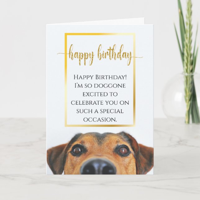 Carte Sentimental Chien drôle Anniversaire Épic Nouveau  (Devant)