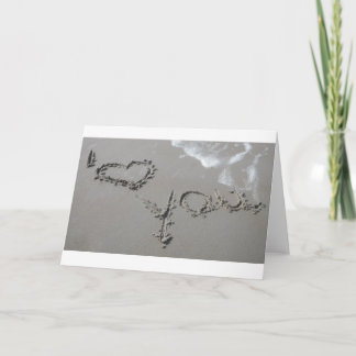 Carte Sentiments dans le sable