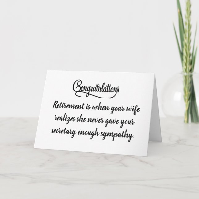 CARTE SENTIMENTS DE RETRAITE* (Devant)