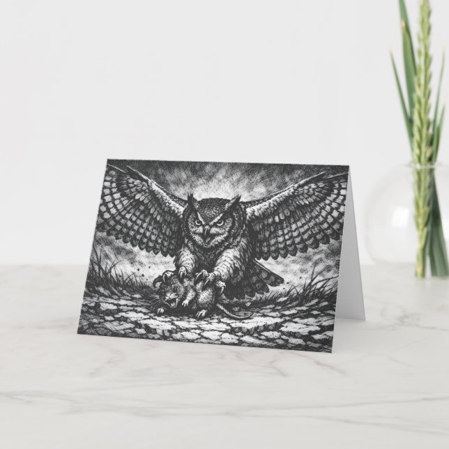 Carte Sentinelle Hibou ailé par BurnsInHell (Devant)