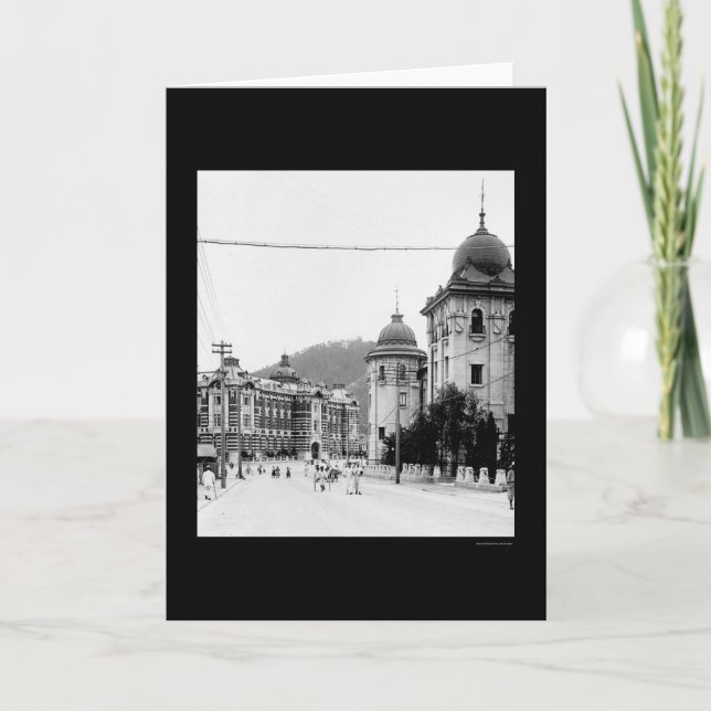 Carte Séoul, Corée Street Scene 1912 (Devant)