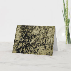 Carte sépia Green Man