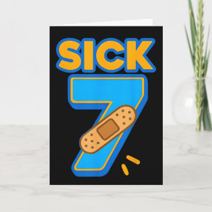 Carte Sept Malade Mème Six Sept Malade 7 Anniversaire Dr