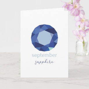 Carte Septembre Birthstone Sapphire