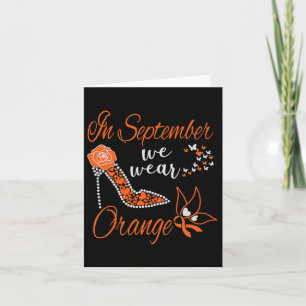 Carte Septembre, nous portons l'orange, Mois de sensibil