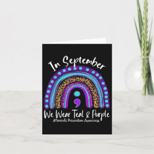 Carte Septembre Nous Portons Turquoise &amp; Purple Suic