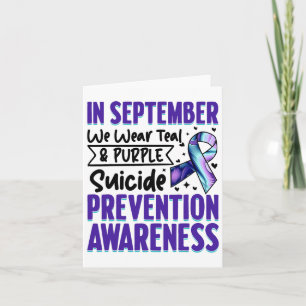 Carte Septembre Nous Portons Turquoise Purple Suicide Pr