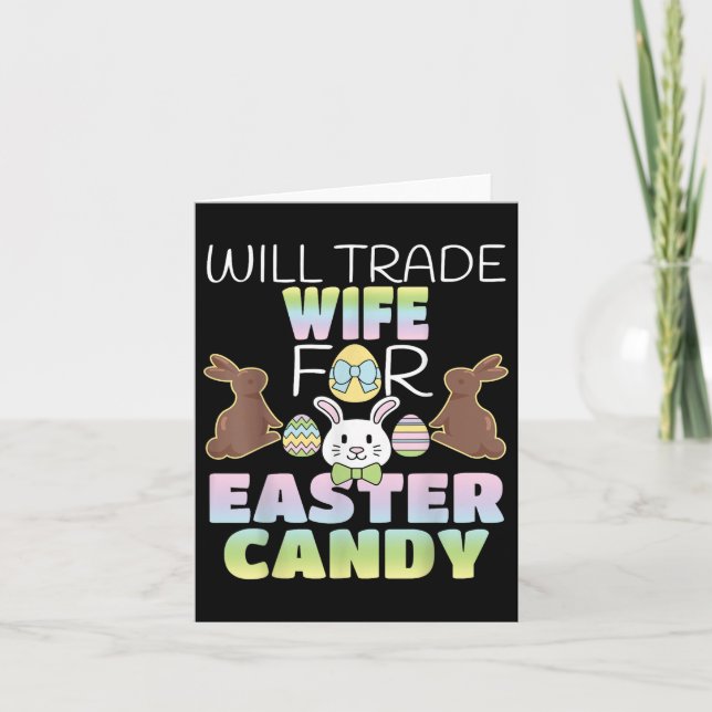 Carte Sera Épouse De Commerce Pour Pâques Candy Mignonne (Devant)