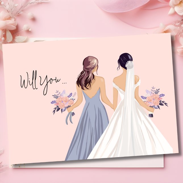 Carte Sera-t-elle ma servante d'honneur ? Mariée avec la (Créateur téléchargé)