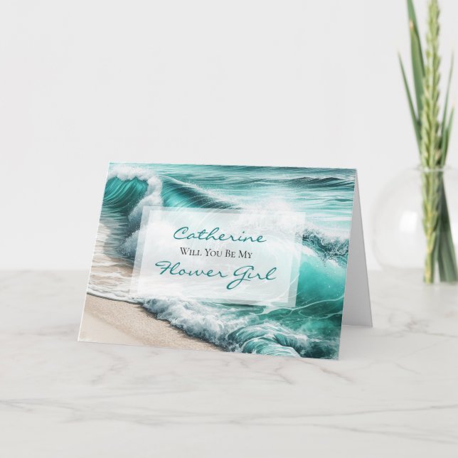 Carte Seras-Tu Ma Fille Fleur ? | Proposition Mariage (Devant)