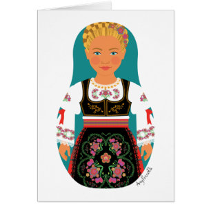 Carte Serbe Blonde Matryoshka