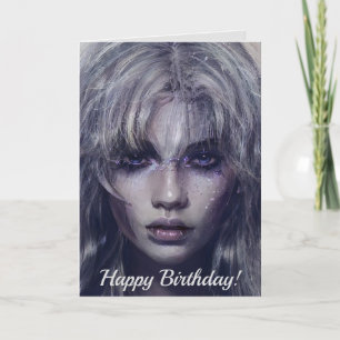 Carte Serene Mystical Dark Imaginaire Portrait féminin