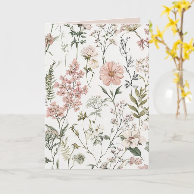 Carte Serene Petals (Fleur jaune)