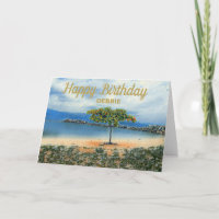 SERENE TROPICAL BEACH PERSONNALISÉ ANNIVERSAIRE