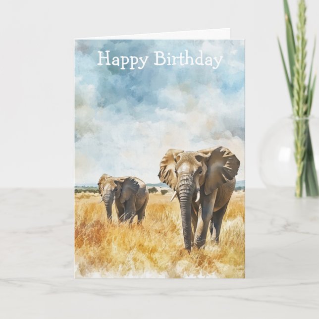 Carte Serengetti Elephants (Devant)