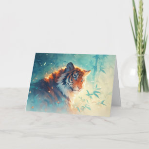 Carte Sérénité du tigre dans la lumière du matin