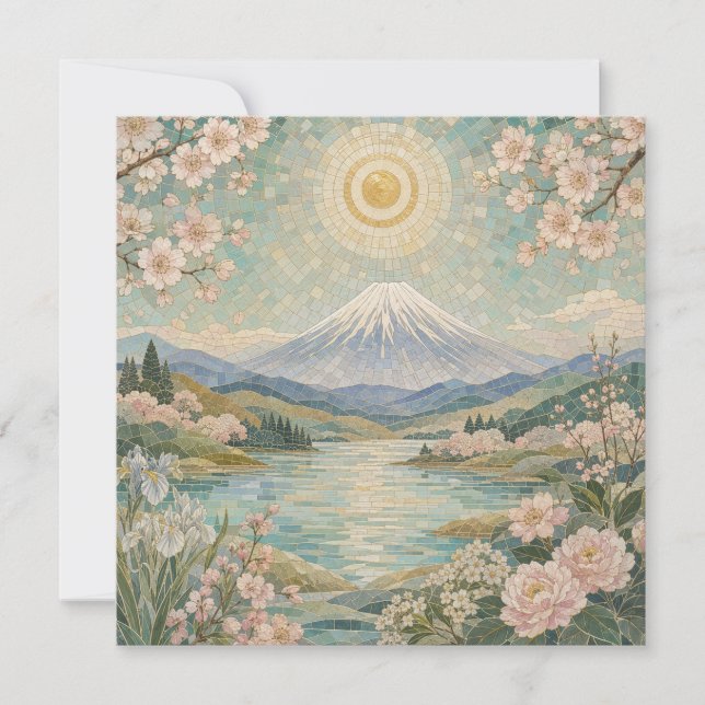 Carte Sérénité printanière mosaïque (Devant)
