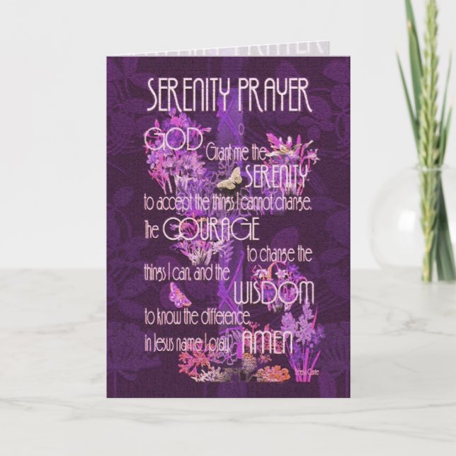 Carte Serenity Prayer (Devant)