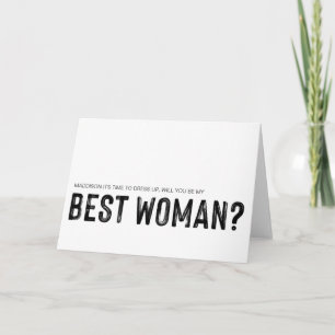 Carte Serez-Vous Ma Meilleure Demande De Fête De Mariage