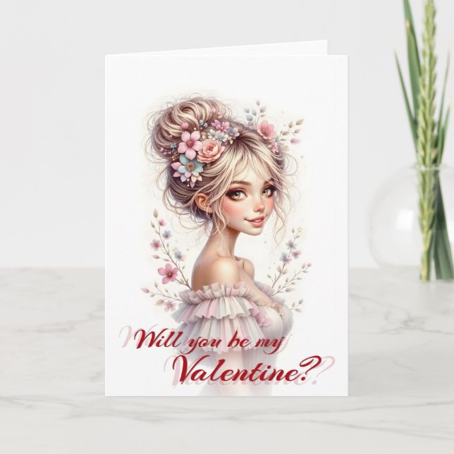 Carte Serez-vous ma Saint-Valentin – Impression d'art ro (Devant)