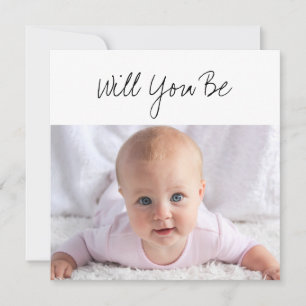 Carte Serez-vous mon Dieu Parent Baby Photo Proposition