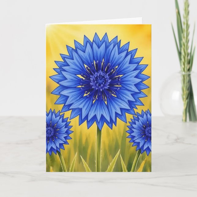 Carte Série Radiant Petal – Bleuet (Devant)