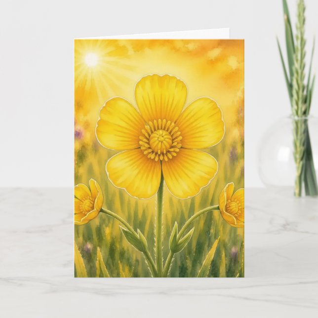 Carte Série Radiant Petal – Bouton d'or (Devant)