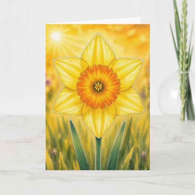 Carte Série Radiant Petal – Jonquille (Devant)