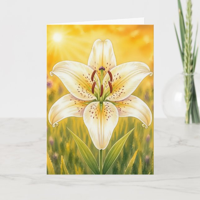 Carte Série Radiant Petal – Lily (Devant)
