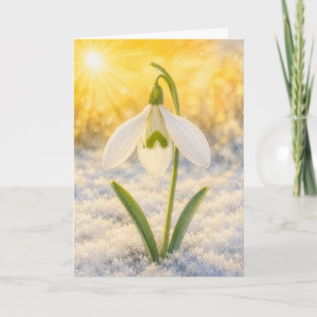 Carte Série Radiant Petal – perce-neige (Devant)